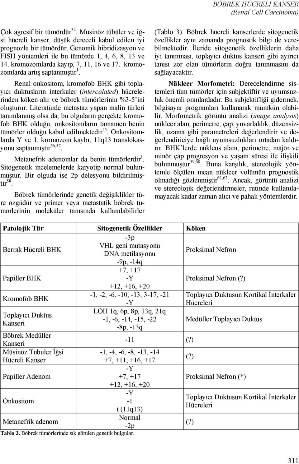 Renal onkositom, kromofob BHK gibi toplayıcı duktusların interkaler (intercalated) hücrelerinden köken alır ve böbrek tümörlerinin %3-5 ini oluşturur.