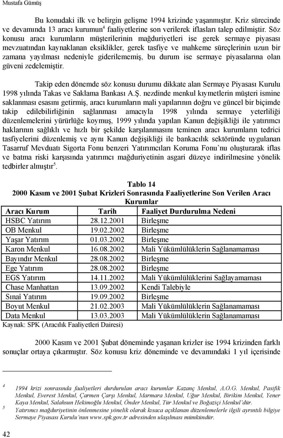 giderilememiş, bu durum ise sermaye piyasalarına olan güveni zedelemiştir. Takip eden dönemde söz konusu durumu dikkate alan Sermaye Piyasası Kurulu 1998 yılında Takas ve Saklama Bankası A.Ş.