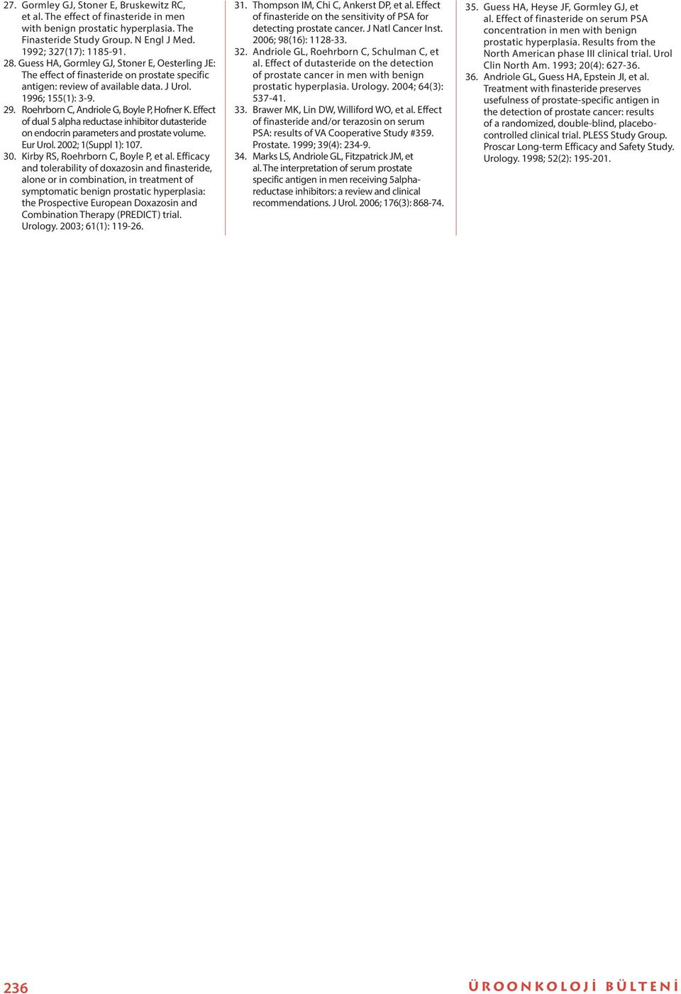 Roehrborn C, Andriole G, Boyle P, Hofner K. Effect of dual 5 alpha reductase inhibitor dutasteride on endocrin parameters and prostate volume. Eur Urol. 2002; 1(Suppl 1): 107. 30.