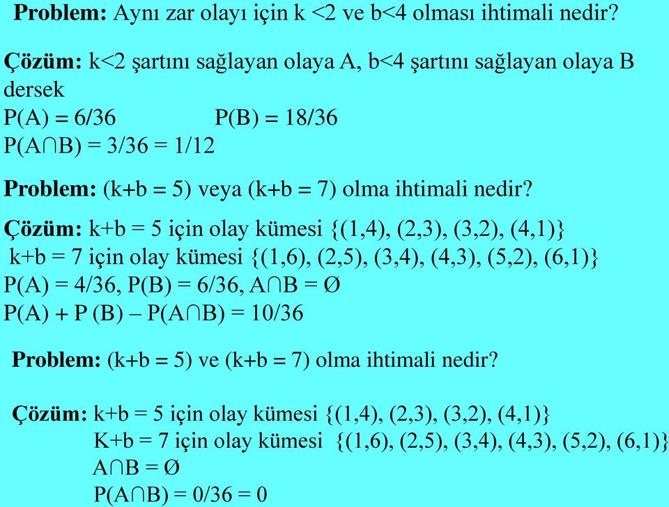 ihtimali nedir?