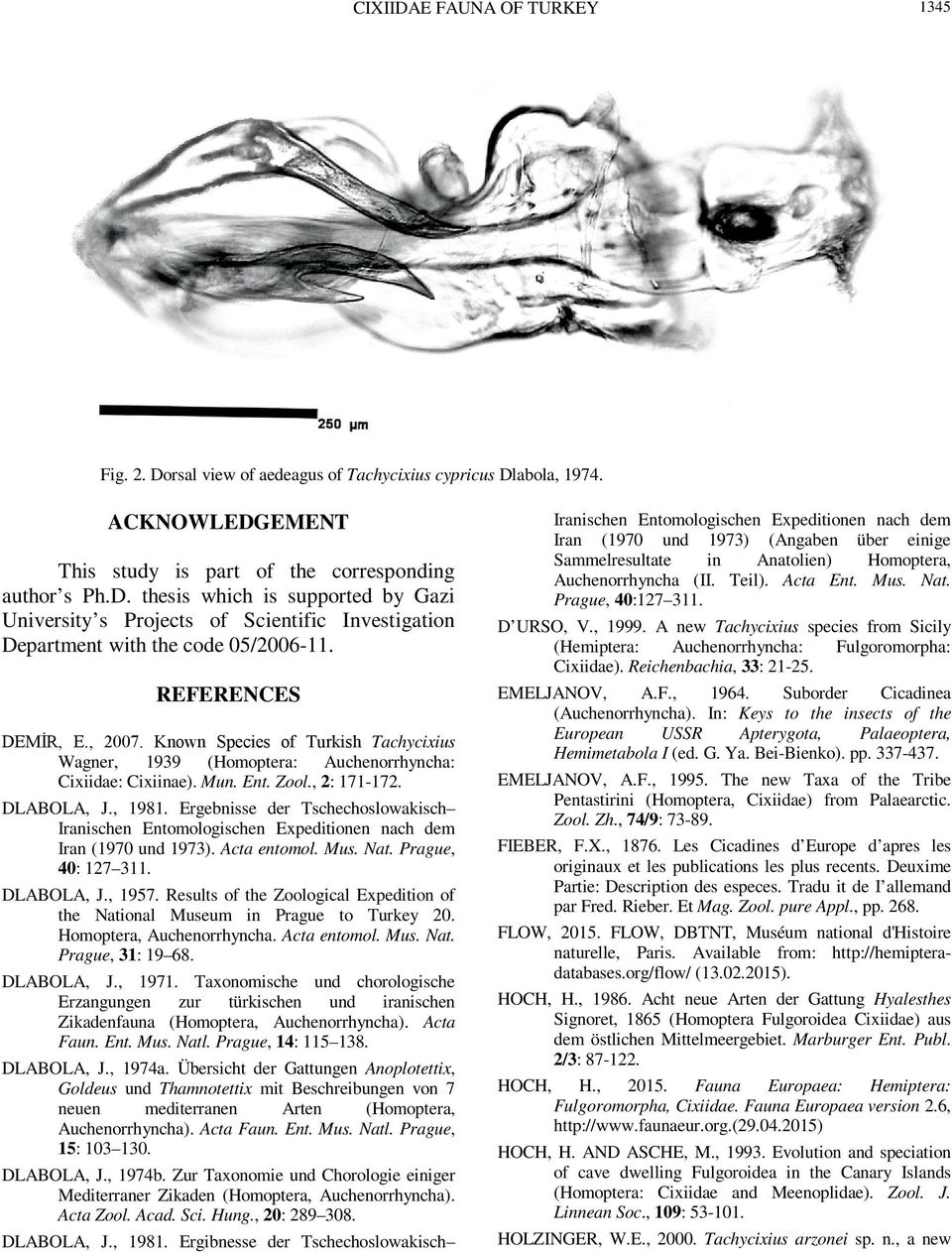 Ergebnisse der Tschechoslowakisch Iranischen Entomologischen Expeditionen nach dem Iran (1970 und 1973). Acta entomol. Mus. Nat. Prague, 40: 127 311. DLABOLA, J., 1957.