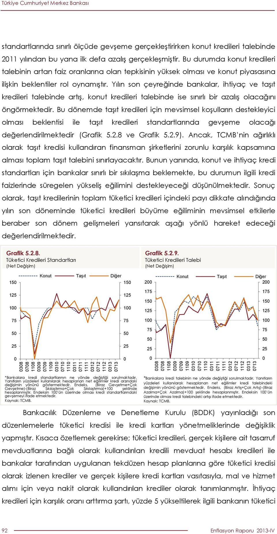 Yılın son çeyreğinde bankalar, ihtiyaç ve taşıt kredileri talebinde artış, konut kredileri talebinde ise sınırlı bir azalış olacağını öngörmektedir.