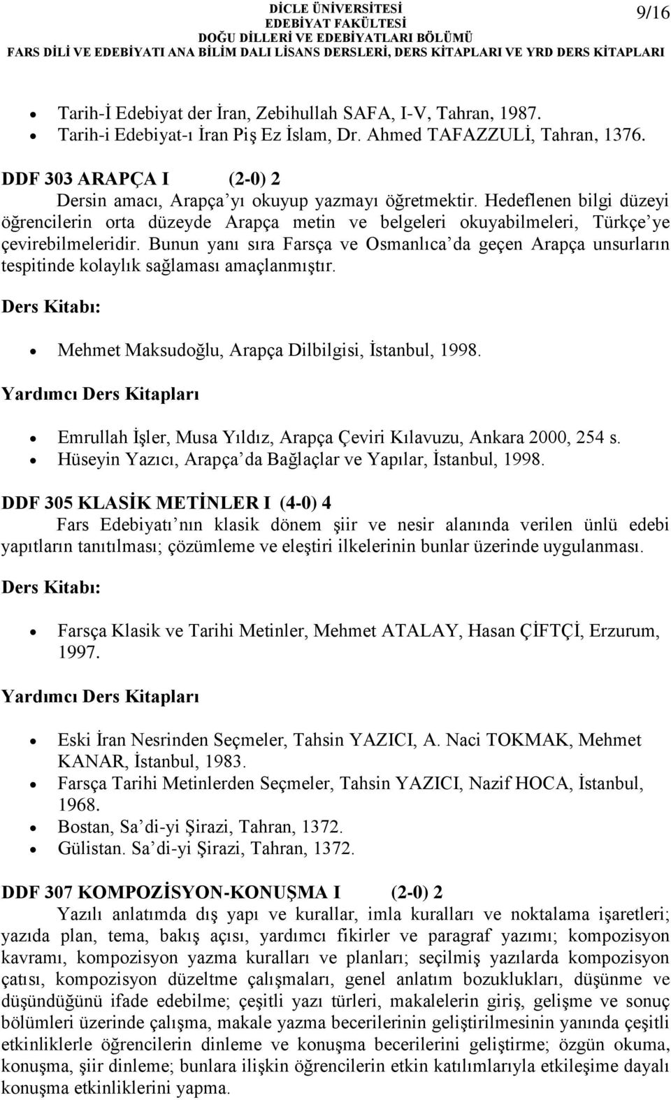 Bunun yanı sıra Farsça ve Osmanlıca da geçen Arapça unsurların tespitinde kolaylık sağlaması amaçlanmıştır. Mehmet Maksudoğlu, Arapça Dilbilgisi, İstanbul, 1998.