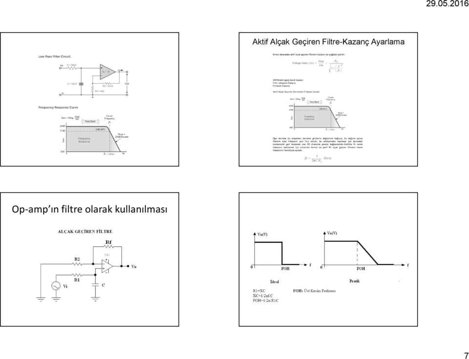 Ayarlama Op-amp ın