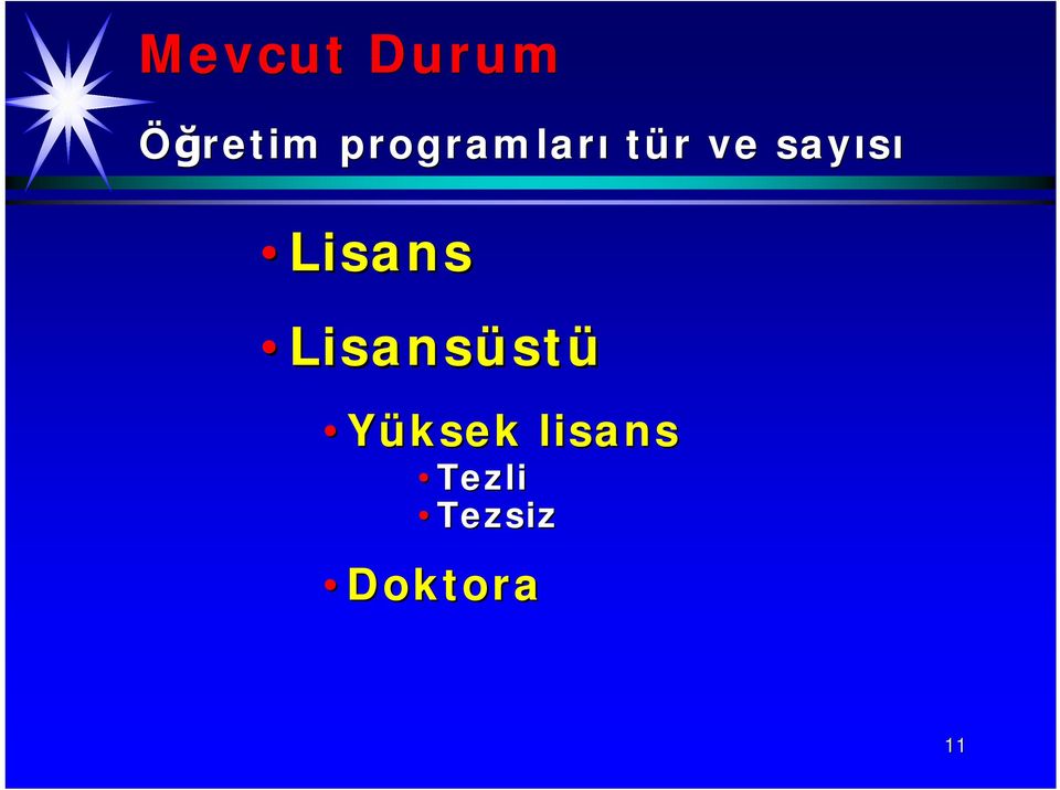 Lisans Lisansüstü Yüksek