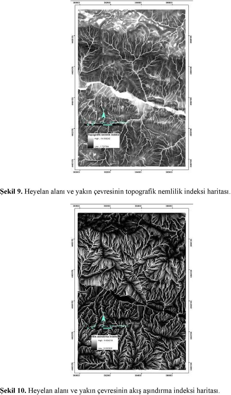 topografik nemlilik indeksi haritası.