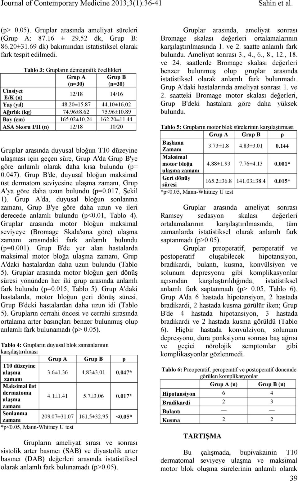 02 Ağırlık (kg) 74.96±8.62 75.96±10.89 Boy (cm) 165.02±10.24 162.20±11.