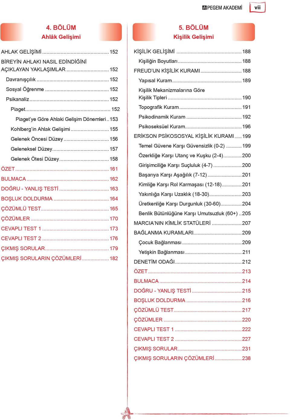 ..162 DOĞRU - YANLIŞ TESTİ...163 BOŞLUK DOLDURMA...164 ÇÖZÜMLÜ TEST...165 ÇÖZÜMLER...170 CEVAPLI TEST 1...173 CEVAPLI TEST 2...176 ÇIKMIŞ SORULAR...179 ÇIKMIŞ SORULARIN ÇÖZÜMLERİ...182 5.