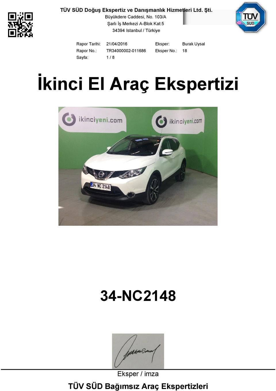 34-NC2148 Eksper / imza