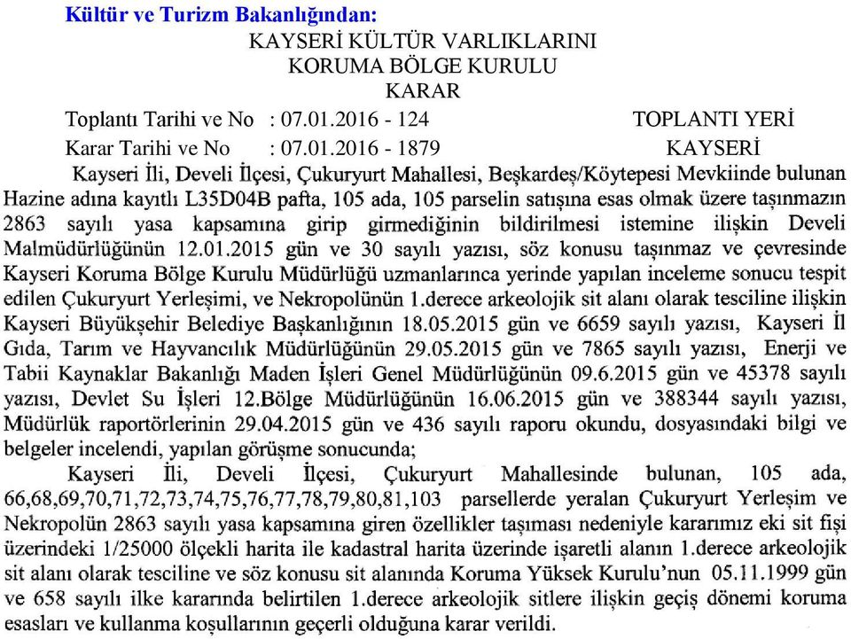 Toplantı Tarihi ve No : 07.01.