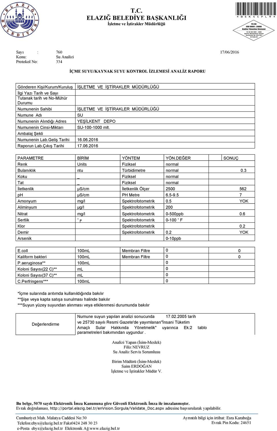 İletkenlik µs/cm İletkenlik Ölçer 2500 562 ph µs/cm PH Metre 6.