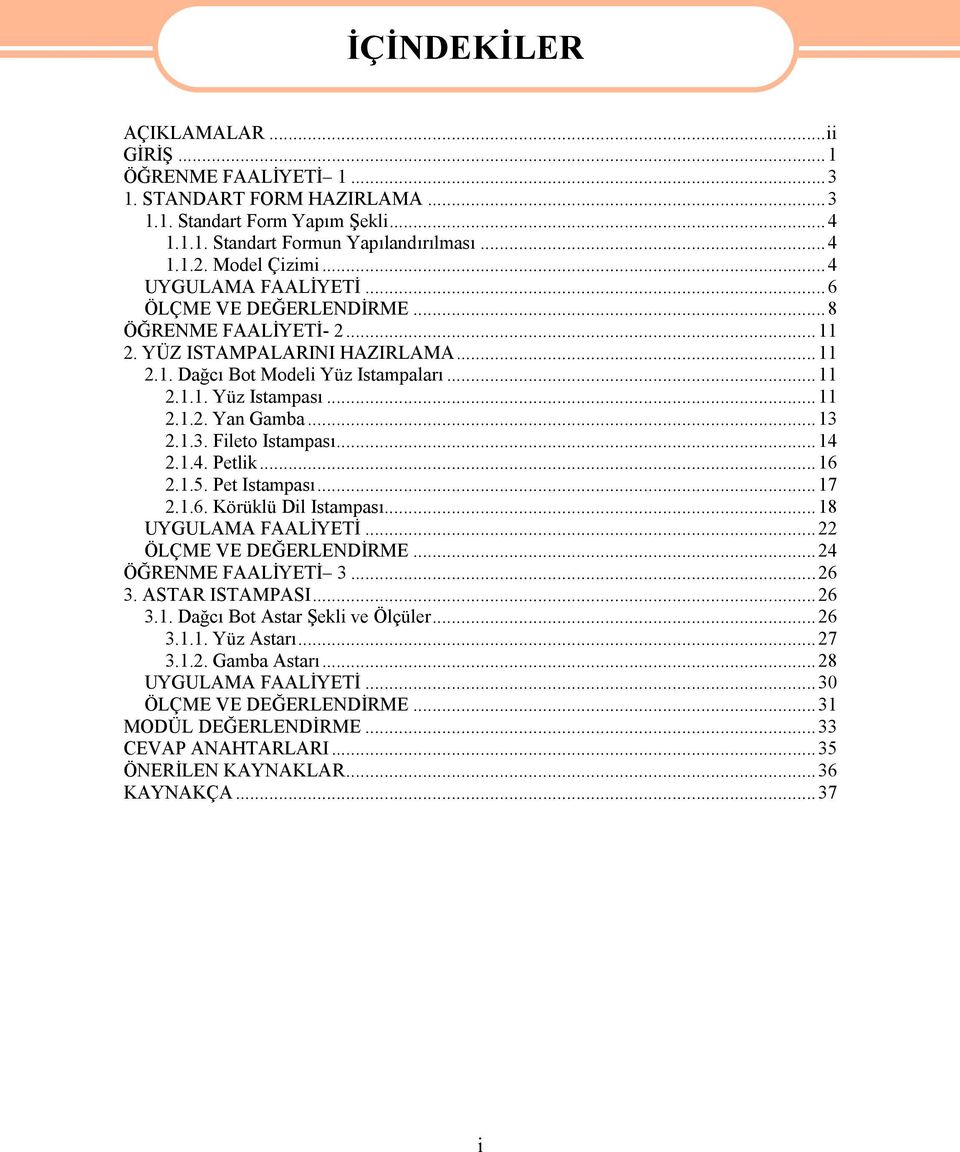 ..13 2.1.3. Fileto Istampası...14 2.1.4. Petlik...16 2.1.5. Pet Istampası...17 2.1.6. Körüklü Dil Istampası...18 UYGULAMA FAALİYETİ...22 ÖLÇME VE DEĞERLENDİRME...24 ÖĞRENME FAALİYETİ 3...26 3.