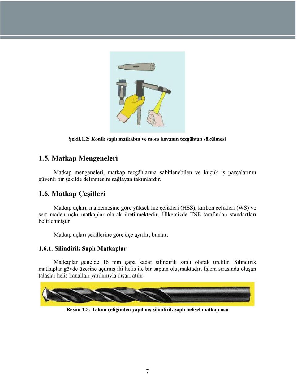 Matkap Çeşitleri Matkap uçları, malzemesine göre yüksek hız çelikleri (HSS), karbon çelikleri (WS) ve sert maden uçlu matkaplar olarak üretilmektedir.