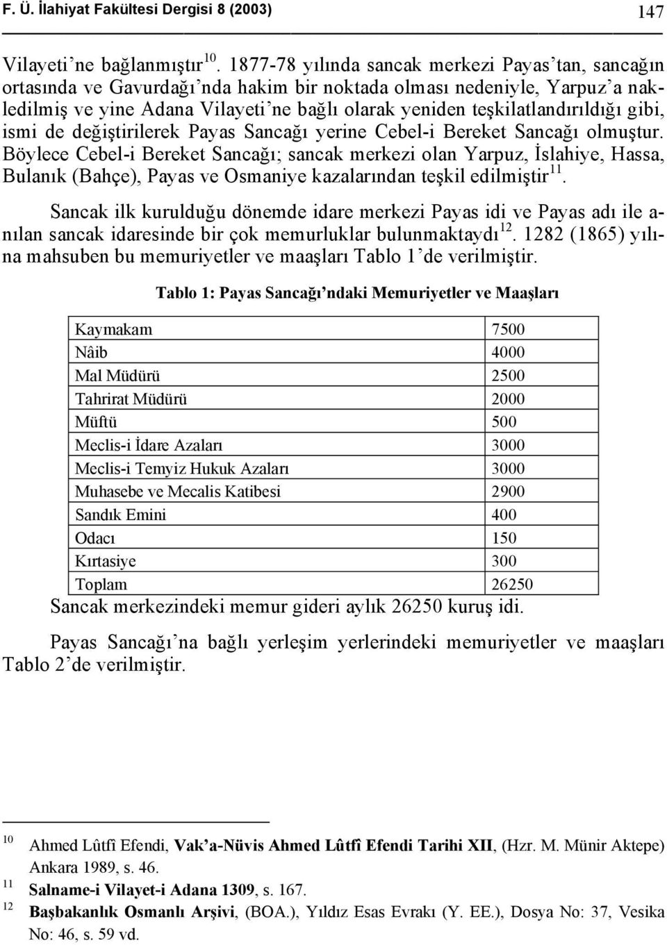 teşkilatlandırıldığı gibi, ismi de değiştirilerek Payas Sancağı yerine Cebel-i Bereket Sancağı olmuştur.