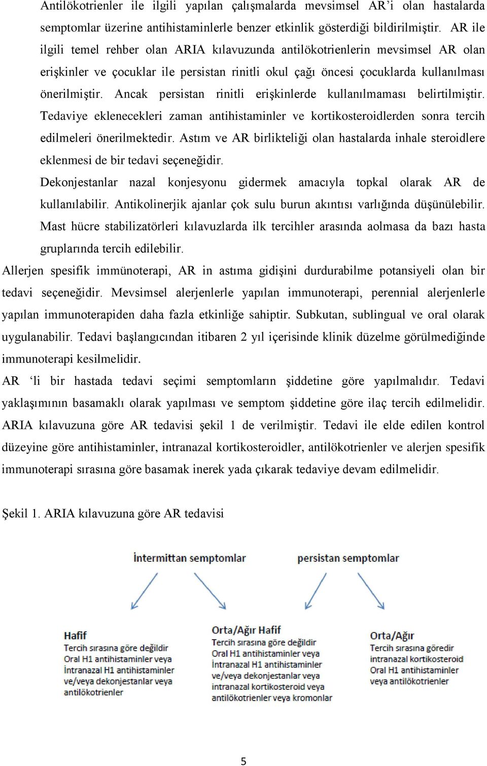 Ancak persistan rinitli erişkinlerde kullanılmaması belirtilmiştir. Tedaviye eklenecekleri zaman antihistaminler ve kortikosteroidlerden sonra tercih edilmeleri önerilmektedir.