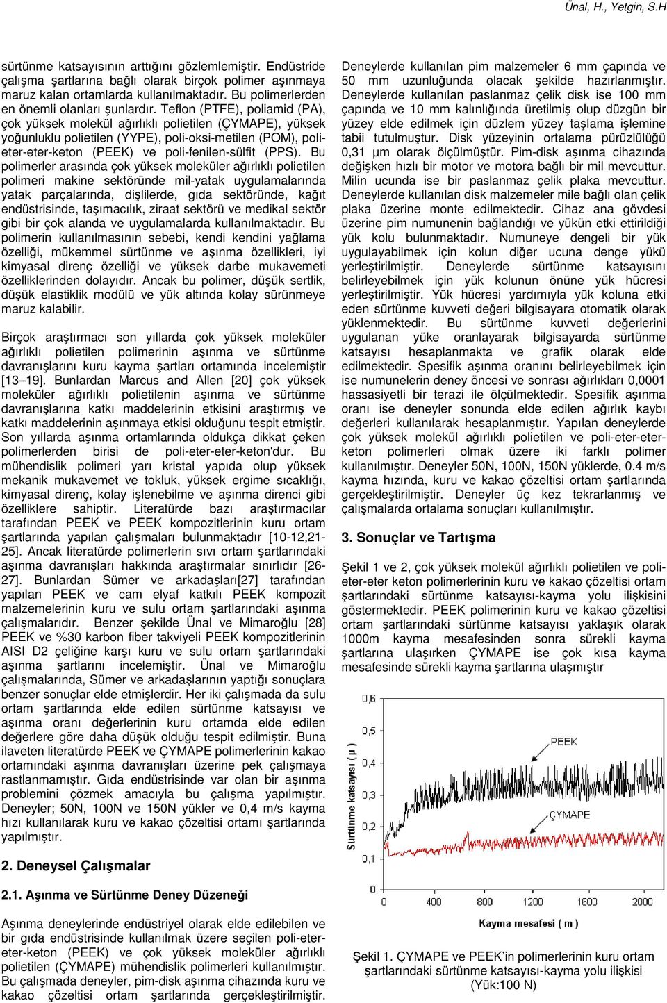 Teflon (PTFE), poliamid (PA), çok yüksek molekül ağırlıklı polietilen (ÇYMAPE), yüksek yoğunluklu polietilen (YYPE), poli-oksi-metilen (POM), polieter-eter-keton (PEEK) ve poli-fenilen-sülfit (PPS).