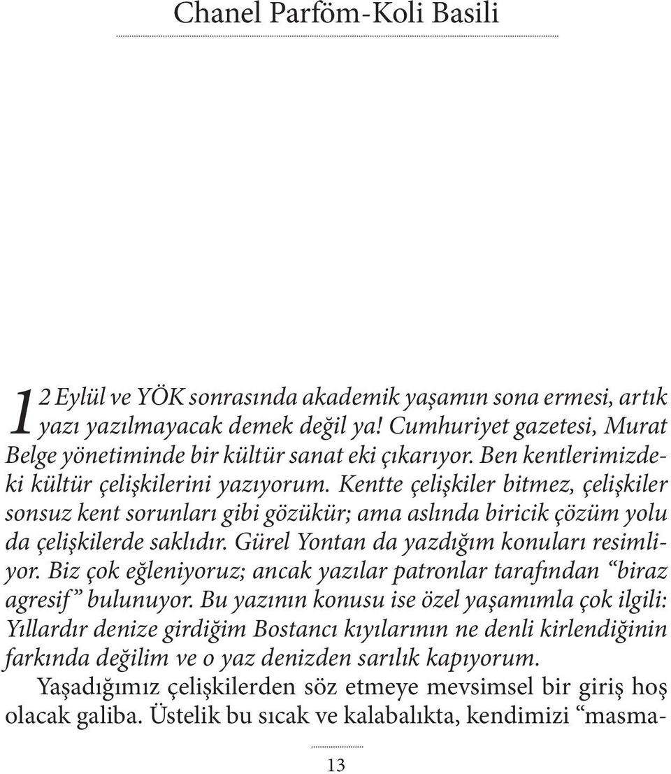 Gürel Yontan da yazdığım konuları resimliyor. Biz çok eğleniyoruz; ancak yazılar patronlar tarafından biraz agresif bulunuyor.