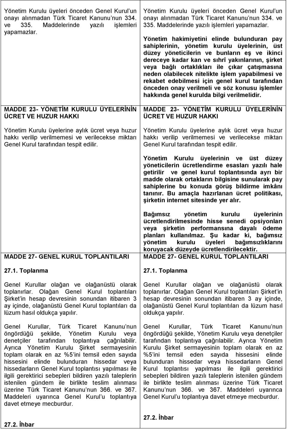 Yönetim hakimiyetini elinde bulunduran pay sahiplerinin, yönetim kurulu üyelerinin, üst düzey yöneticilerin ve bunların eş ve ikinci dereceye kadar kan ve sıhrî yakınlarının, şirket veya bağlı