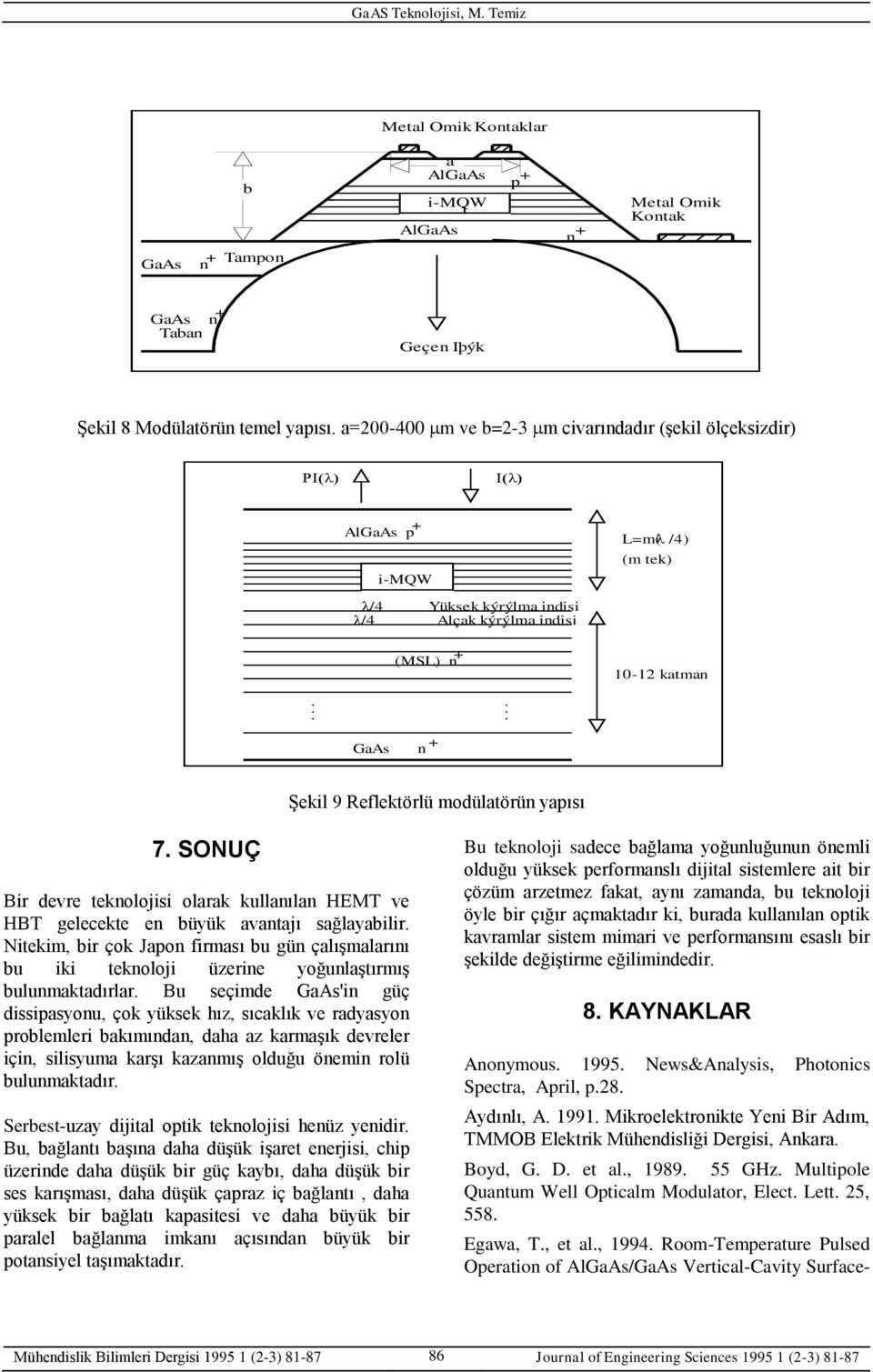 .. 10-12 katman Şekil 9 Reflektörlü modülatörün yapısı 7. SONUÇ Bir devre teknolojisi olarak kullanılan HEMT ve HBT gelecekte en büyük avantajı sağlayabilir.