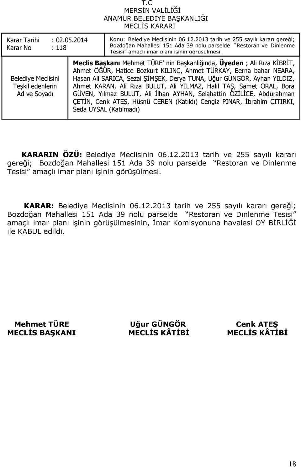 KARARIN ÖZÜ: n 06.12.