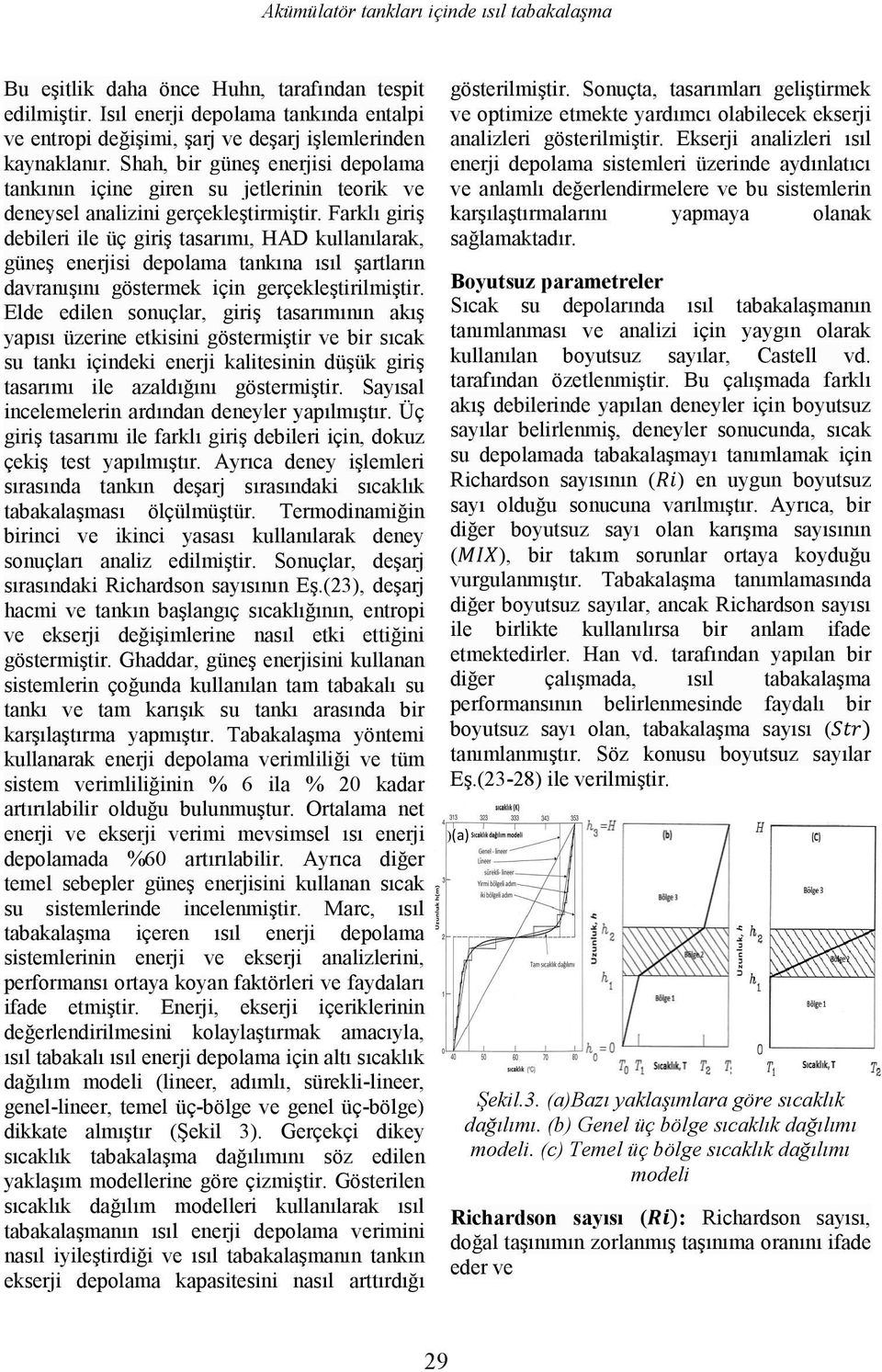 dikkate al 3 tir epolama verimini Boyutsuz parametreler vd.