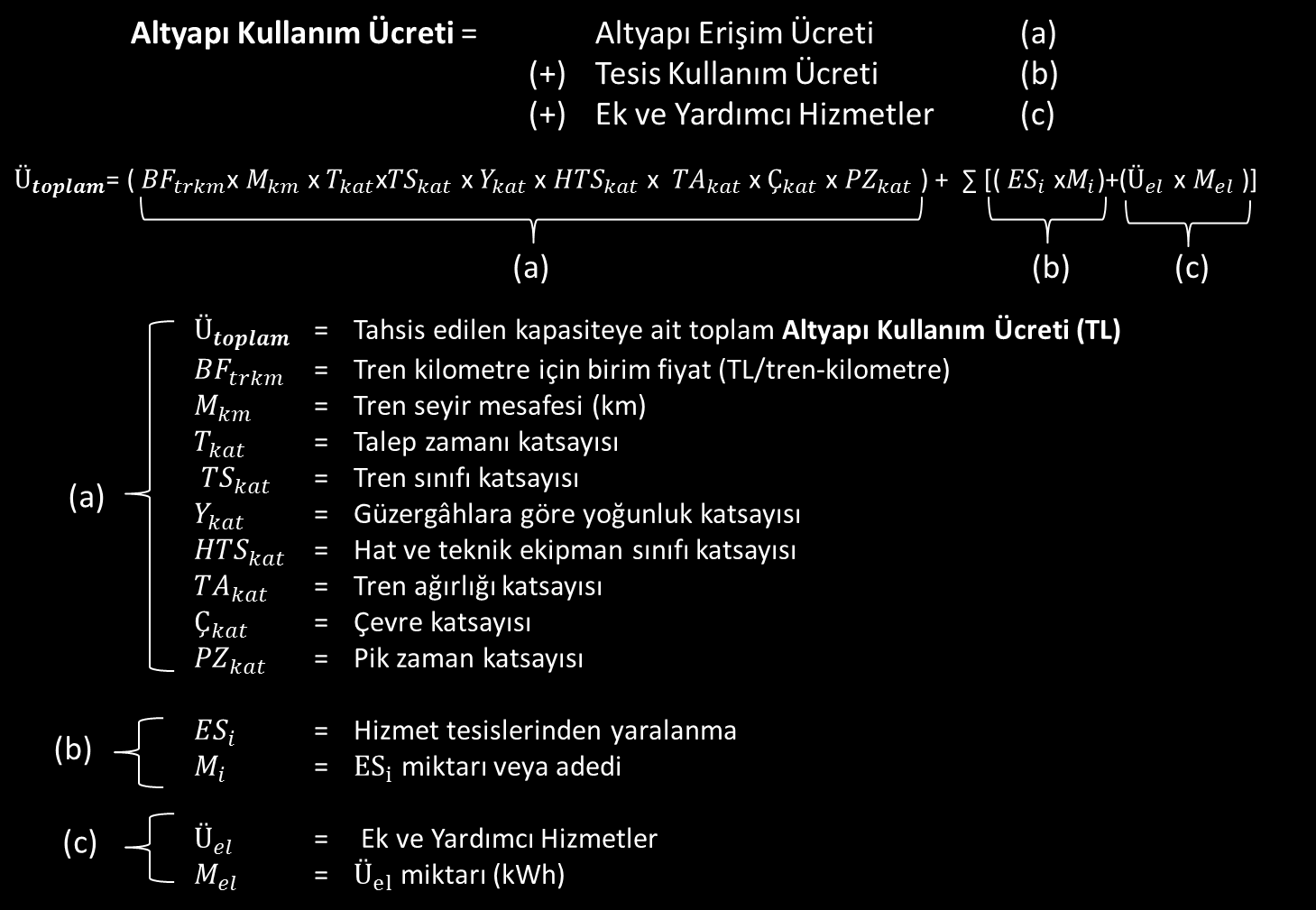 6.2 Ücretlendirme Sistemi 2017