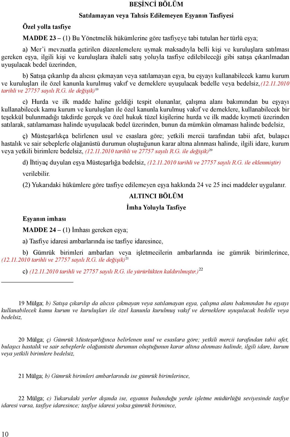 üzerinden, b) Satışa çıkarılıp da alıcısı çıkmayan veya satılamayan eşya, bu eşyayı kullanabilecek kamu kurum ve kuruluşları ile özel kanunla kurulmuş vakıf ve derneklere uyuşulacak bedelle veya