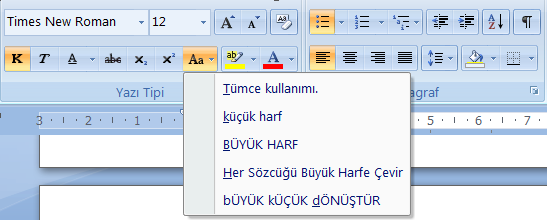 Şekil 3: Başlık düzenlemesi Giriş/Stiller sekmesinden seçilerek ayarlanır.