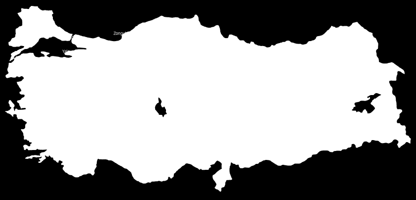Türkiye geneli 56 farklı bölge olarak tanımlanmıştır. (Ġller Barındırdıkları araba yıkama istasyonları, akaryakıt istasyonları, sayıları analizi sonucu değerlendirilerek sınıflandırılmıģtır.