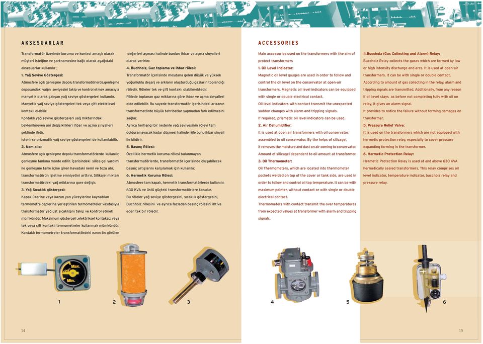 protect transformers Buccholz Relay collects the gases which are formed by low aksesuarlar kullan l r ; 4. Buchholz, Gaz toplama ve ihbar rölesi: 1.