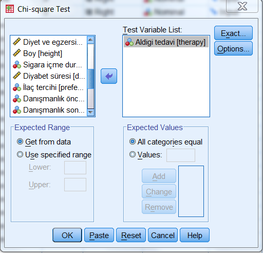 [ therapy değişkenini Test