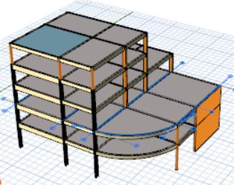 Farklı dilatasyon bloklarının ortak temellerini tasarlamak için, başka bir projenin sadece temel kolonlarını modele çağırın.