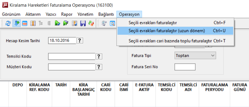 20- Cari sıralamalı verilen konsinye raporlar (016400) ının renk ve beden detaylı da çalışması talebi üzerine Beden detaylı alınan konsinye raporları (016650) ve Beden detaylı verilen