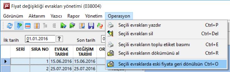 11-Servis iş emri kartı(822440) cihaz kartına ait açık bir iş emri varsa yeni bir iş emri açılıp açılmamasına yönelik Program Akış Parametreleri /Bakım parametrelerine 31 Bir cihaza ait açık servis