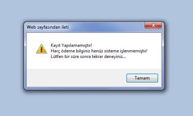 Adım (Bilgileri Kaydetme) Bankaya yapmış olduğunuz ödemeler sisteme işlenmiş ise harç bilgisi kısmında Tahsil Edilmiş ifadesi yer alacaktır. Bu durumda yapacağınız işlemler kaydedilebilecektir.