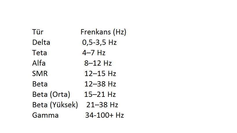 Gözleri açık bir normal bireyin genlik-örneklem verileri(2.şekil) Aslında bir çok veride bu grafiklerden elde edilebilir.