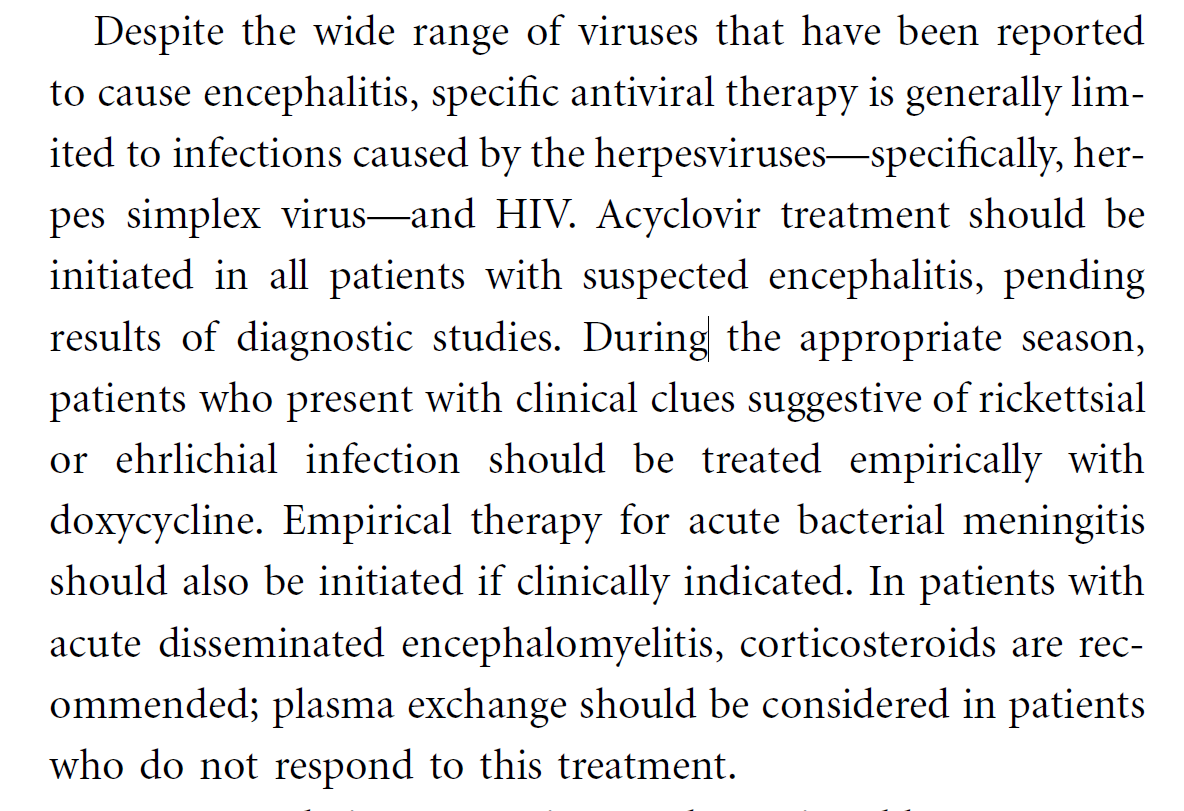 The management of encephalitis: clinical practice