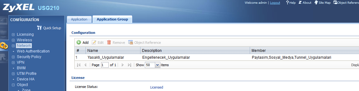 Diğer adımlarda uygulamalar Yasakli_Uygulamalar olarak anılacak ve işlemler bu profil ismi ile gerçekleştirilecektir. 2.