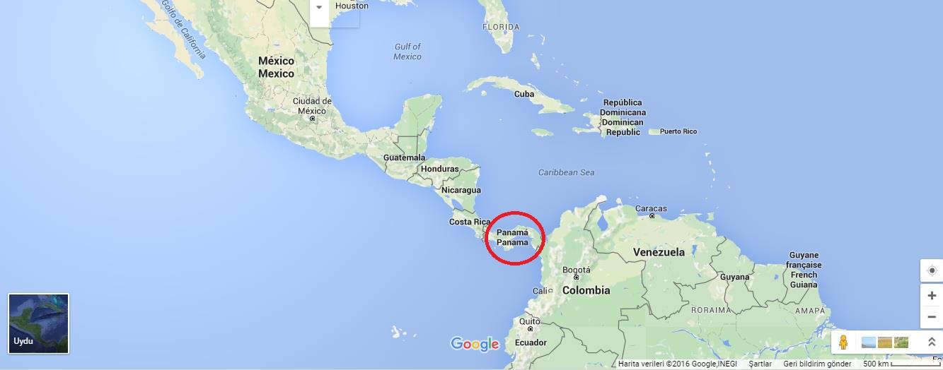 Coğrafi Konum Karayip Denizi ve Kuzey Pasifik Okyanuslarına sınırı olan Orta Amerika ülkesi Panama, Kosta Rika ve Kolombiya nın arasında yer almaktadır.