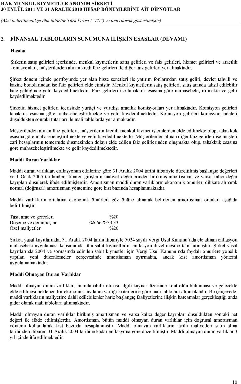 Şirket dönem içinde portföyünde yer alan hisse senetleri ile yatırım fonlarından satış geliri, devlet tahvili ve hazine bonolarından ise faiz gelirleri elde etmiştir.