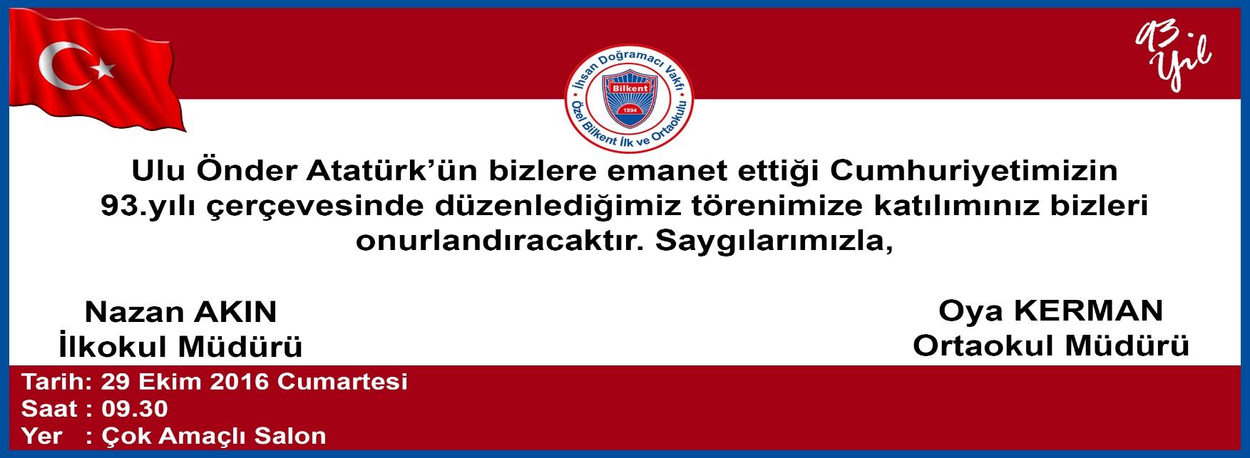 İçindekiler Cumhuriyet Bayramı Törenimiz.