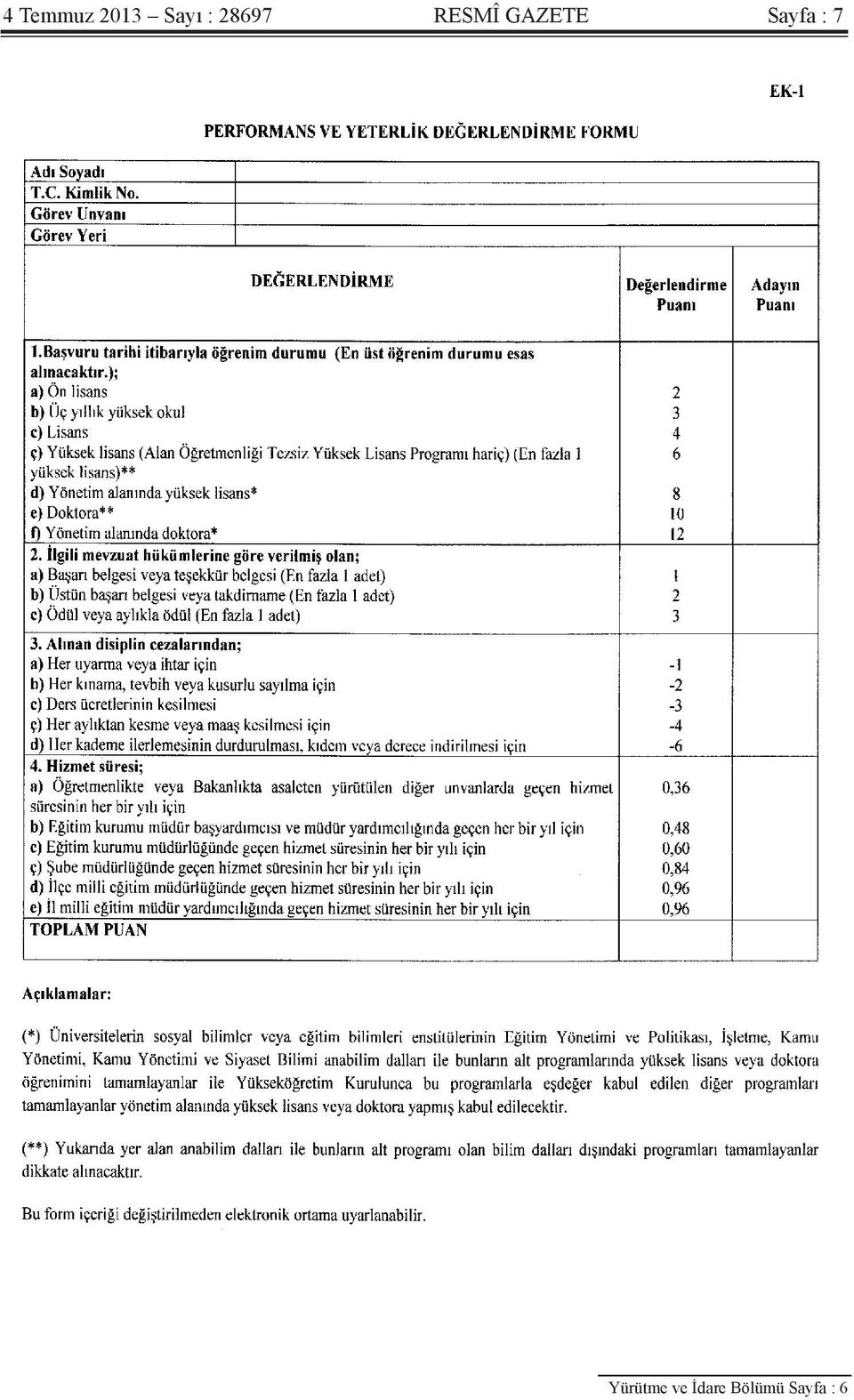 Sayfa : 7 Yürütme ve