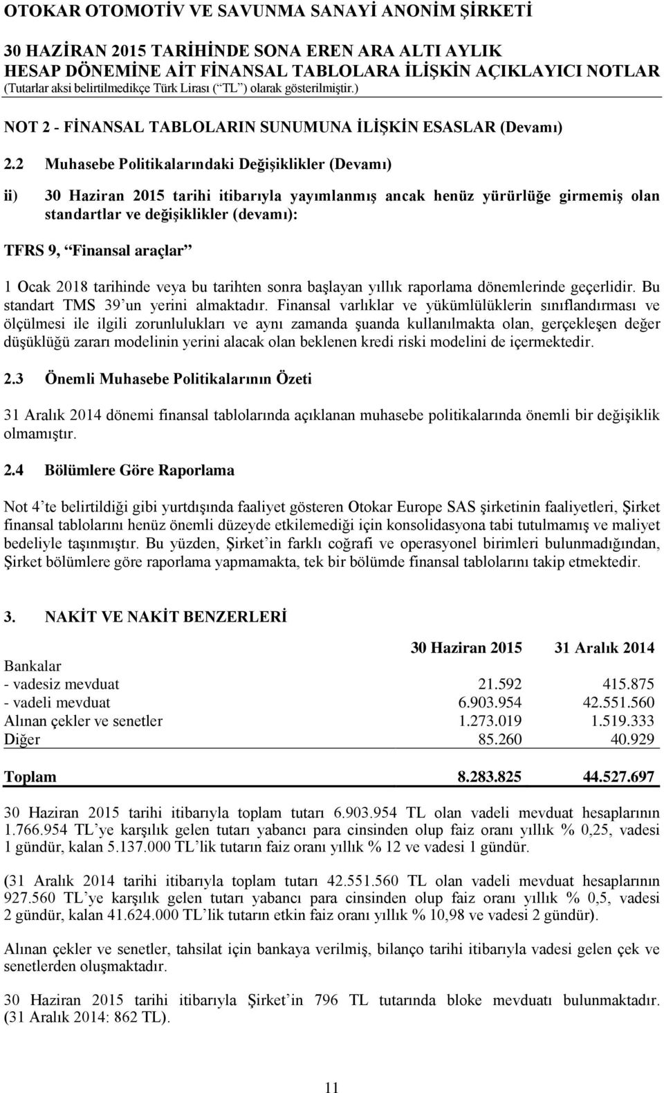 tarihinde veya bu tarihten sonra başlayan yıllık raporlama dönemlerinde geçerlidir. Bu standart TMS 39 un yerini almaktadır.