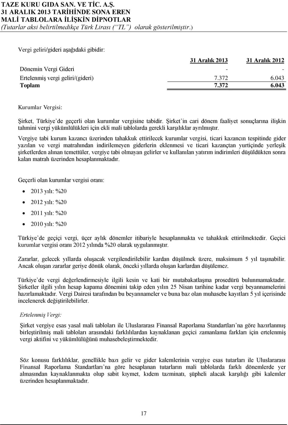 Vergiye tabi kurum kazancı üzerinden tahakkuk ettirilecek kurumlar vergisi, ticari kazancın tespitinde gider yazılan ve vergi matrahından indirilemeyen giderlerin eklenmesi ve ticari kazançtan