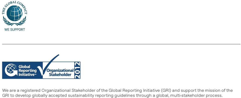 of the GRI to develop globally accepted sustainability