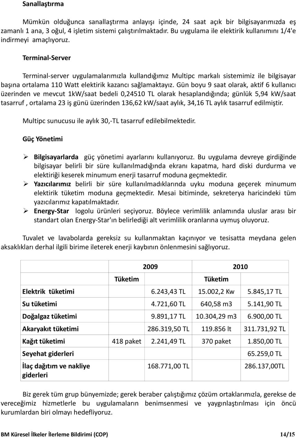 Terminal-Server Terminal-server uygulamalarımızla kullandığımız Multipc markalı sistemimiz ile bilgisayar başına ortalama 110 Watt elektirik kazancı sağlamaktayız.