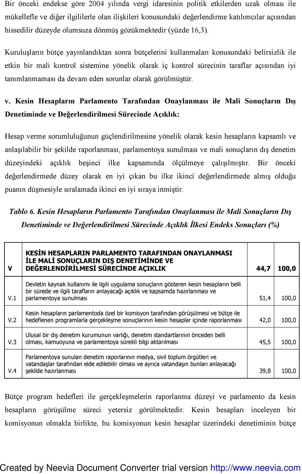 Kuruluşların bütçe yayınlandıktan sonra bütçelerini kullanmaları konusundaki belirsizlik ile etkin bir mali kontrol sistemine yönelik olarak iç kontrol sürecinin taraflar açısından iyi tanımlanmaması