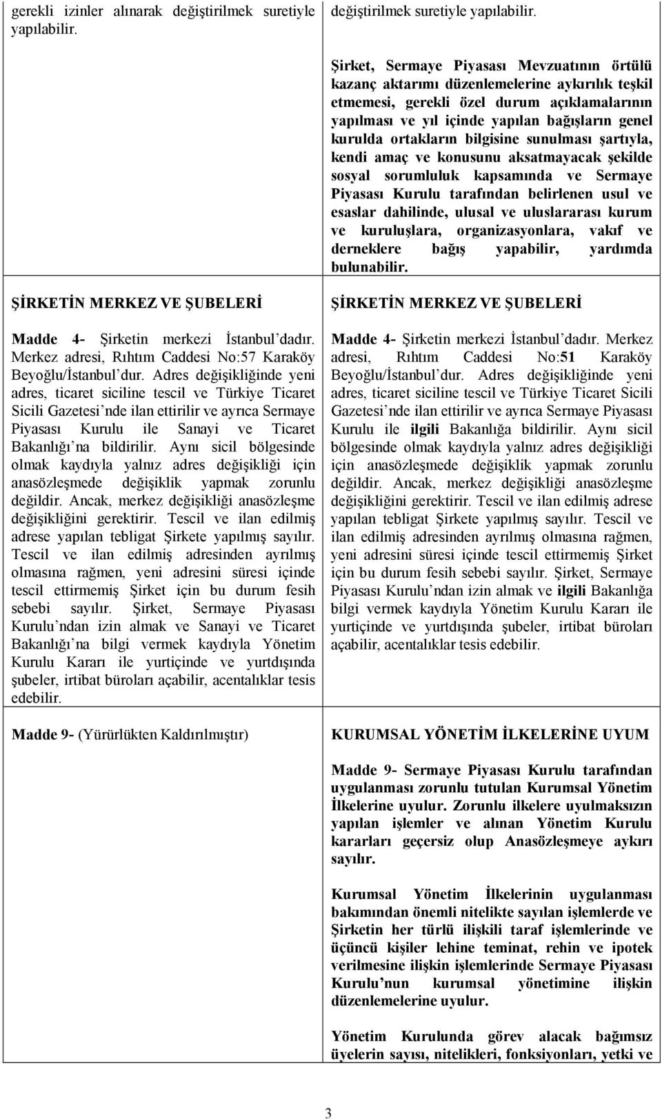 Şirket, Sermaye Piyasası Mevzuatının örtülü kazanç aktarımı düzenlemelerine aykırılık teşkil etmemesi, gerekli özel durum açıklamalarının yapılması ve yıl içinde yapılan bağışların genel kurulda