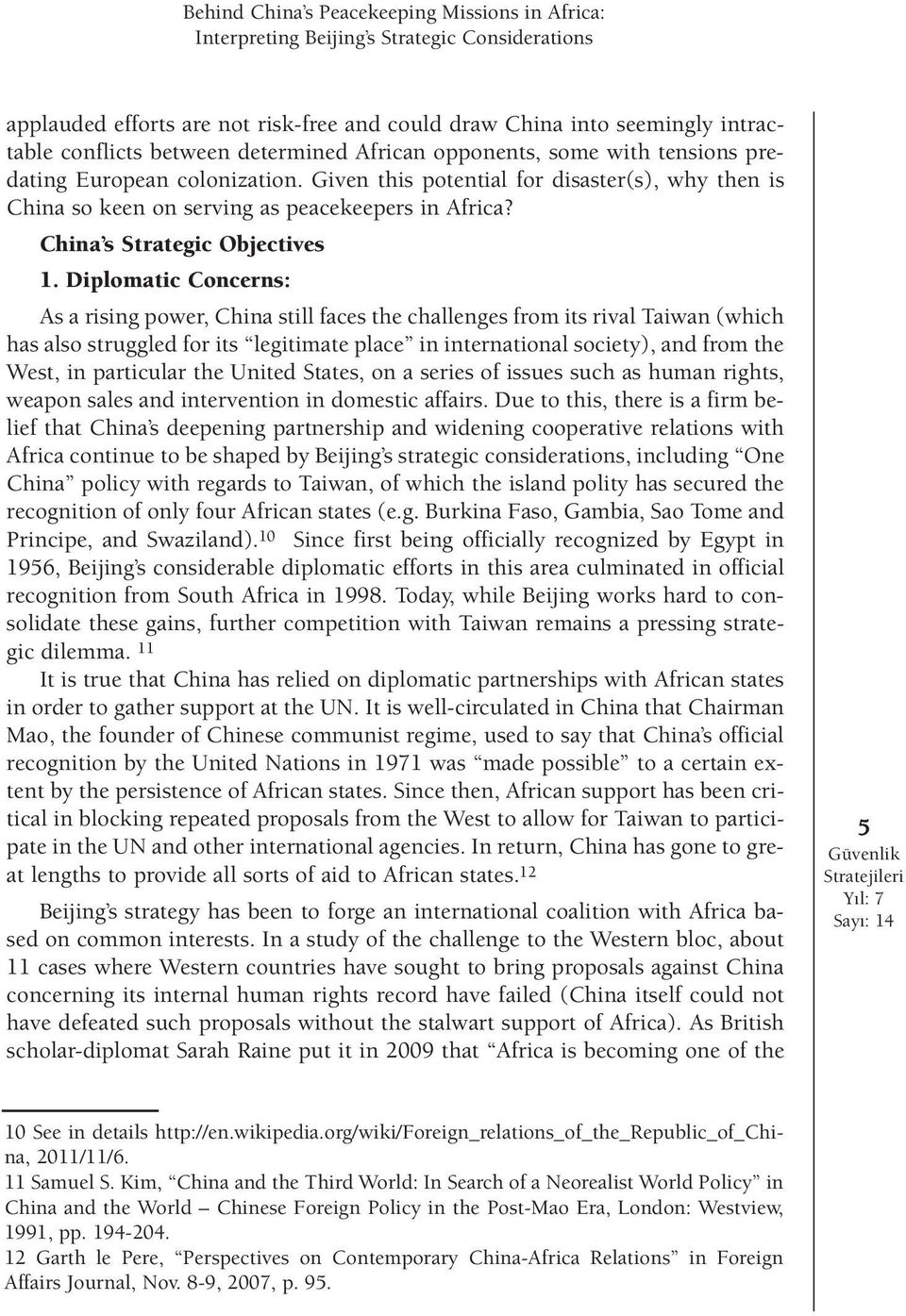 China s Strategic Objectives 1.