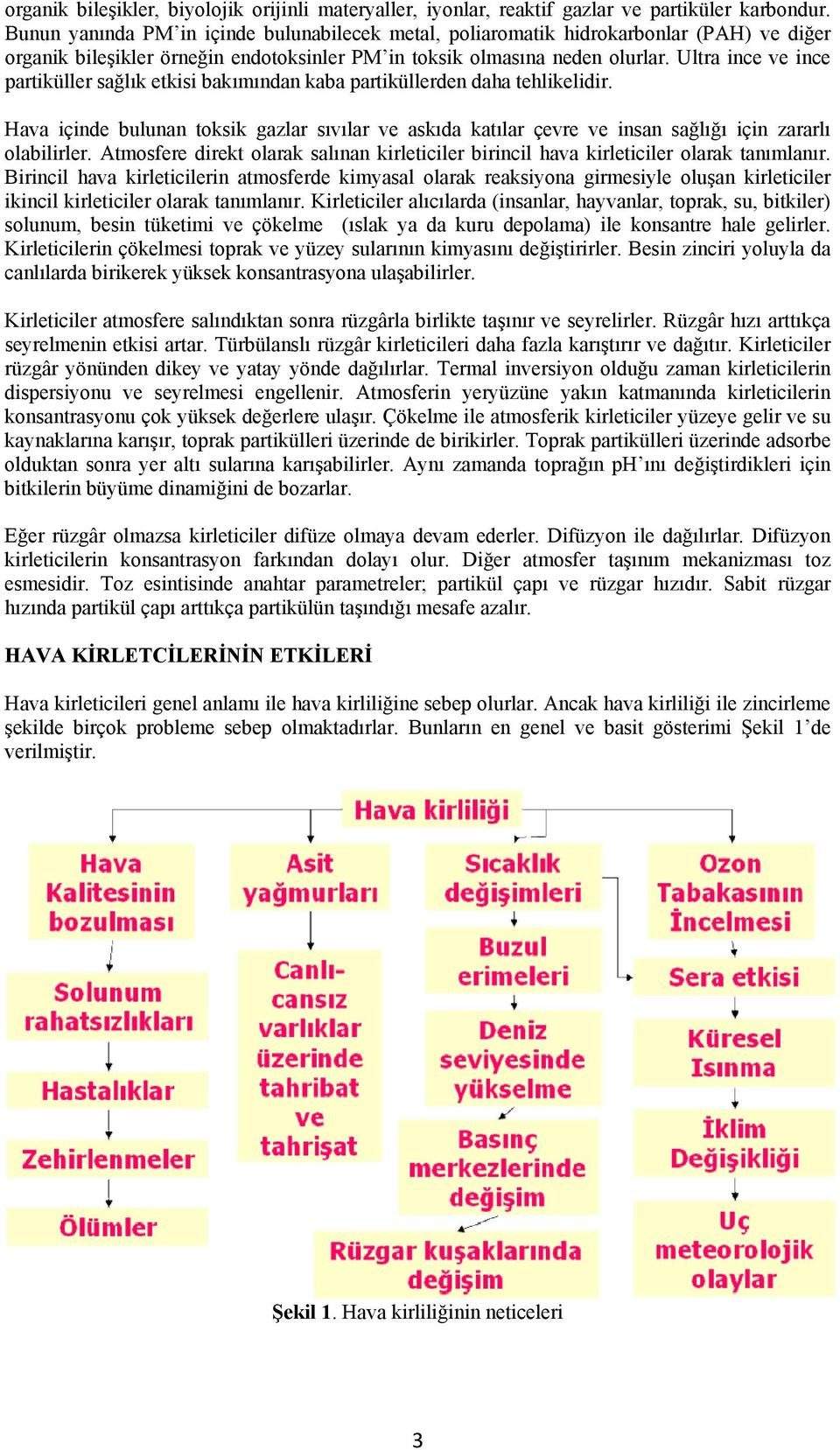 Ultra ince ve ince partiküller sağlık etkisi bakımından kaba partiküllerden daha tehlikelidir.